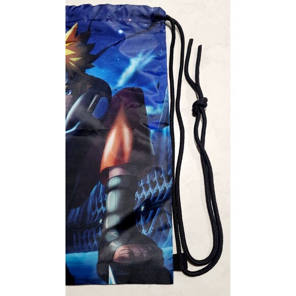 Naruto Drawstring Book Bag Tote With Zipper Pocket Anime Boruto Japan NWOT - Picture 5 of 7